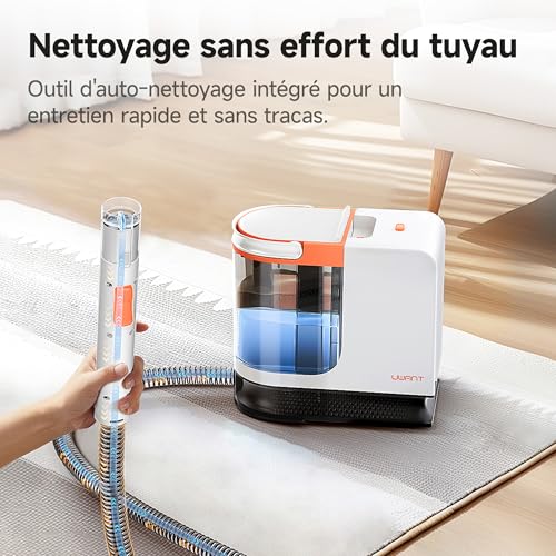 Image of Uwant B300PRO Professional Sofa Shampoo Cleaner, Powerful Suction 18Kpa, Portable with Accessories, 2-in-1 Fabric Sofa Cleaner (White)