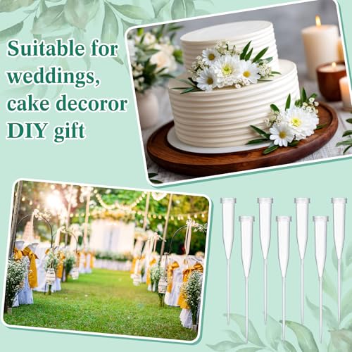 Image of Tessco for you 90 Pcs Floral Water Tubes 6 Inch Floral Tubes Plastic Flower Supplies for Fresh Flowers with Rubber Cap for Flower Stem Arrangements Florist Supplies (Clear)