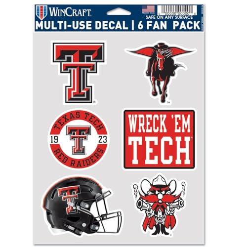Texas Tech Red Raiders FOOTBALL HELMET Multi Use 6 fan pack