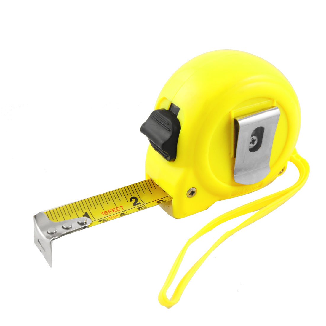 Aexit 5 Meters Tools & Home Improvement 16FT Retractable Yellow Locked Button Tape Measures Measuring Tape