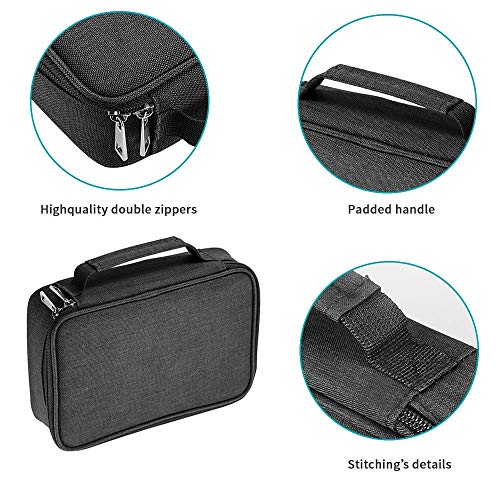 Image of Number-one Large Capacity Pencil Case, 72 Slots Colored Pencil Pouch Bag Portable Pencil Holder Stationery Organizer with Compartments for Office and Travel, Black