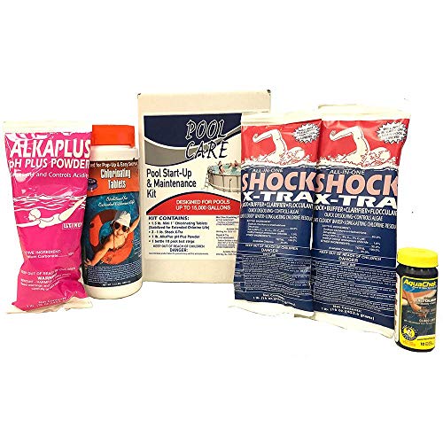 Qualco Pool Care 42005 15,000 Gallon Swimming Pool Chemical Maintenance Cleaner Kit