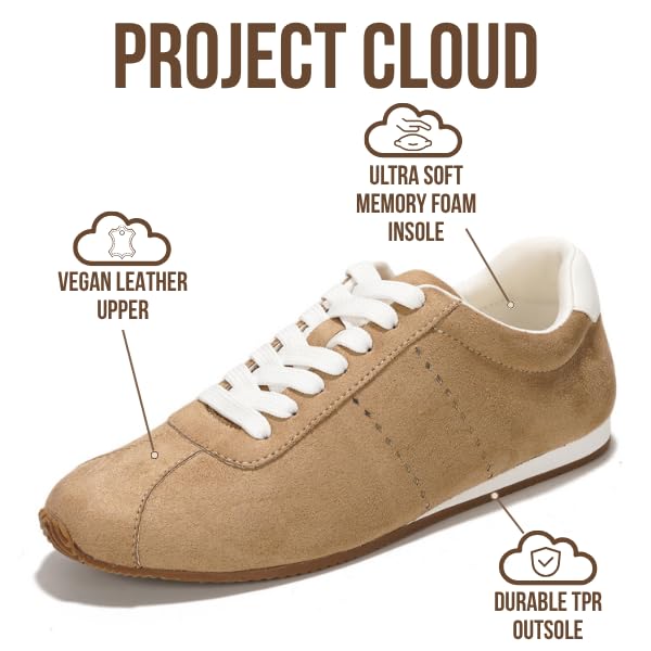 Project Cloud Sneakers for Women - Lightweight with Memory Foam Insole Womens Sneakers - Non Slip Work Shoes for Women Footwear - Lace Up Womens Casual Shoes (Panther)2