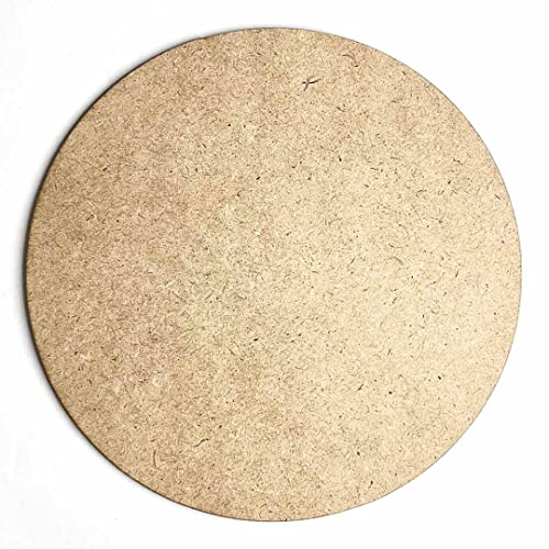 Image of Adikala Temple & Lotus MDF Engraved Design Wall Plate Base with Frame Cutout for DIY Craft