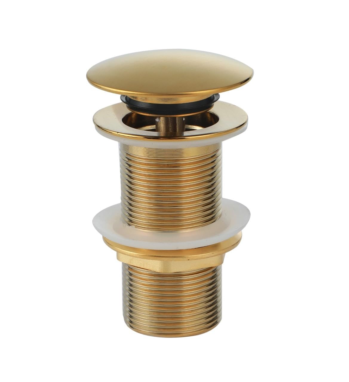 BATH GURU Stainless Steel Premium Pop-up Basin Waste Drain Threaded Vessel Sink Waste Coupling Drainer for Bathroom (Gold, 7 INCH)