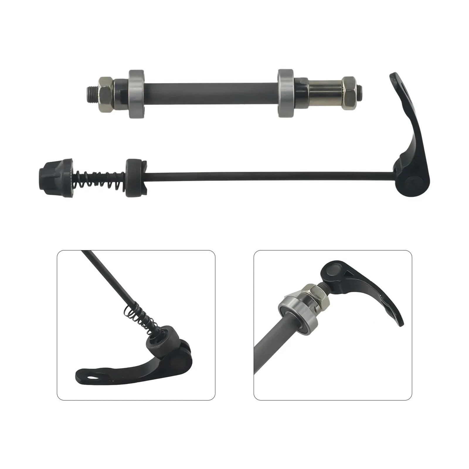 Kit per strumenti di riparazione biciclette 1 set di aste cave for mountain bike, aste a sgancio rapido anteriori e posteriori con cuscinetti, parti di accessori di ricambio for biciclette Utensili pe