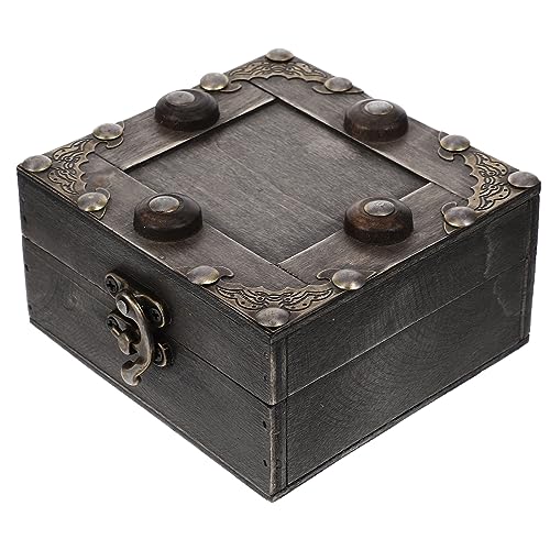 Boîte vintage en bois pour ranger vos bijoux sur une coiffeuse rétro
