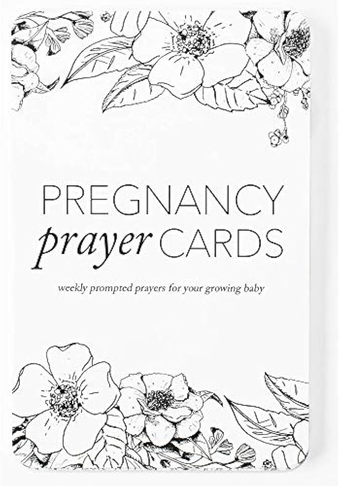 Pregnancy Prayer Cards (20 Cards) - One-of-a-Kind Pregnancy Announcement for Parents, Grandparents - Baby Prayer Cards for Dad & Mom to Be Gift Basket