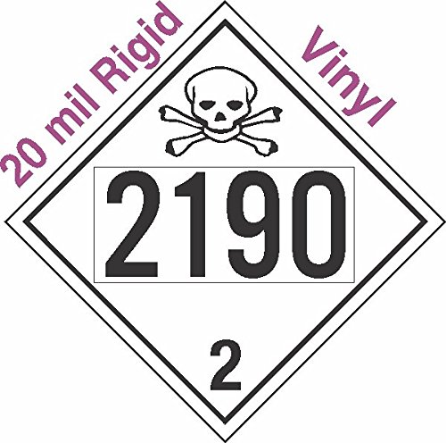 GC Labels-R332c2190, Toxic Gas Class 2.3 UN2190 20mil Rigid Vinyl DOT ...