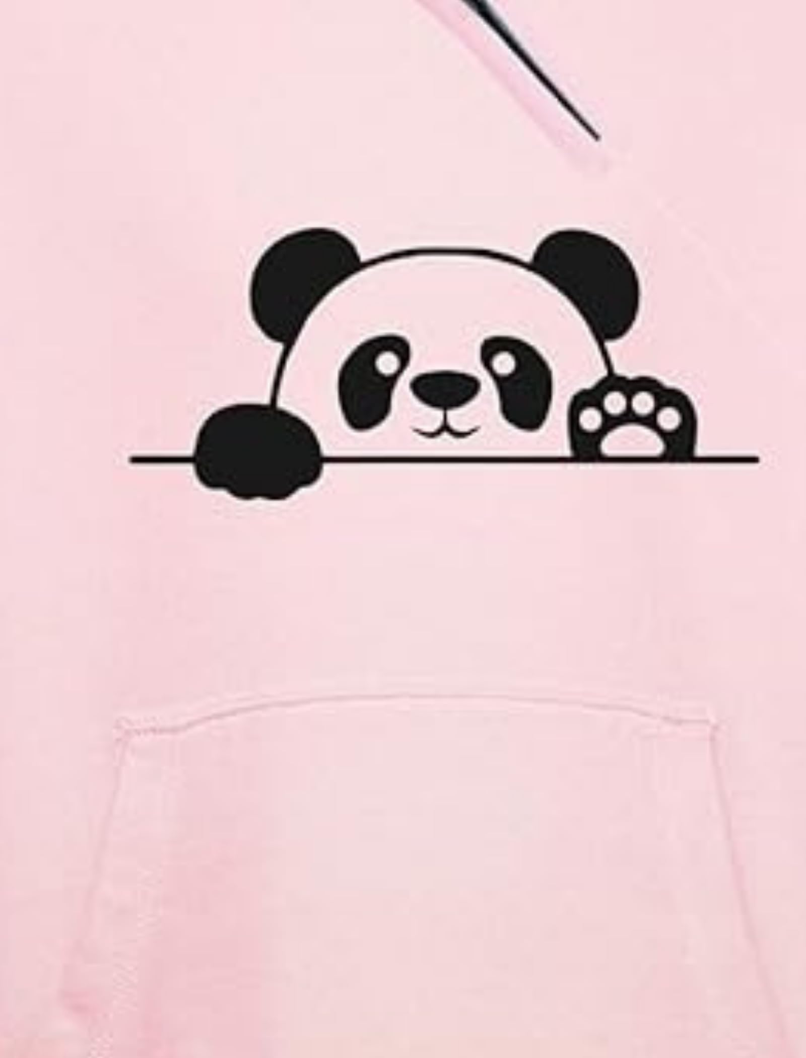 More & More Men's & Women's Regular Fit Cotton Hooded Hoodie (Panda Hoodie Pink-34_Pink_10-12 Years) - Image 5 thumbnail