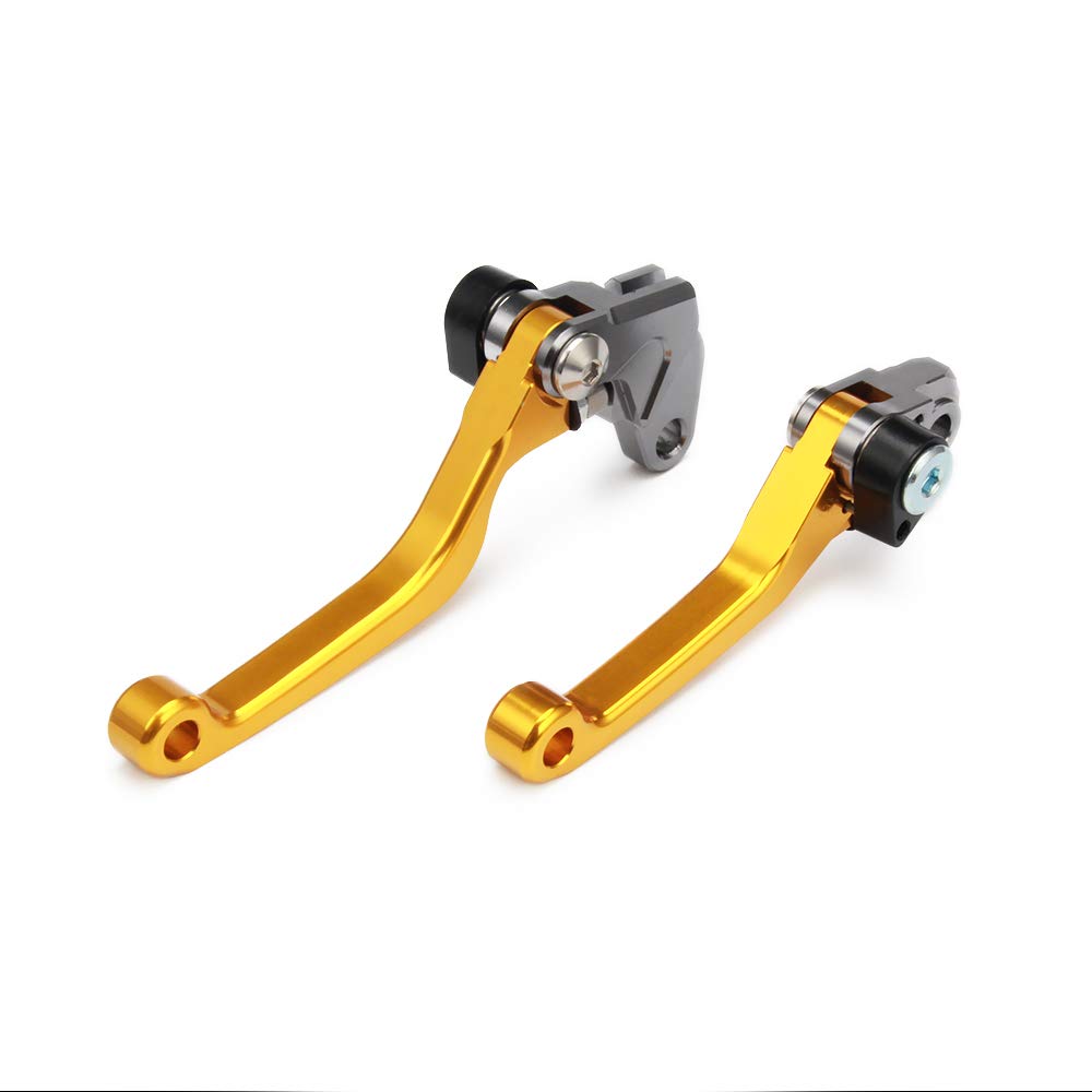 Levier de Frein et Embrayage Moto Pliants Aluminium pour RM85 RM125 RM250 | Leviers pliants en aluminium, commande frein et embrayage, usage motocross, appui stable, pour RM85 RM125 RM250 YZ80 YZ85