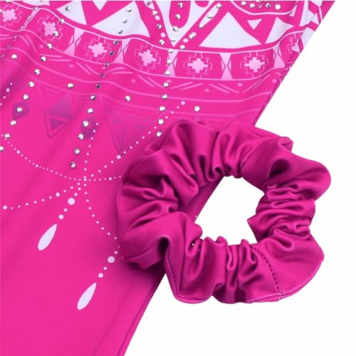 Image of MODAFANS Leotards for Girls Gymnastics with Shorts Dance unitards Tumbling Biketards with Hair Scrunchie for3-13T