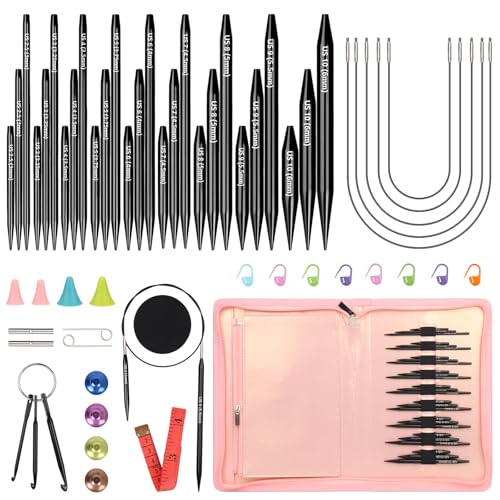 Image of Katech Interchangeable Knitting Needles Set-27pcs Circular Knitting Needles
