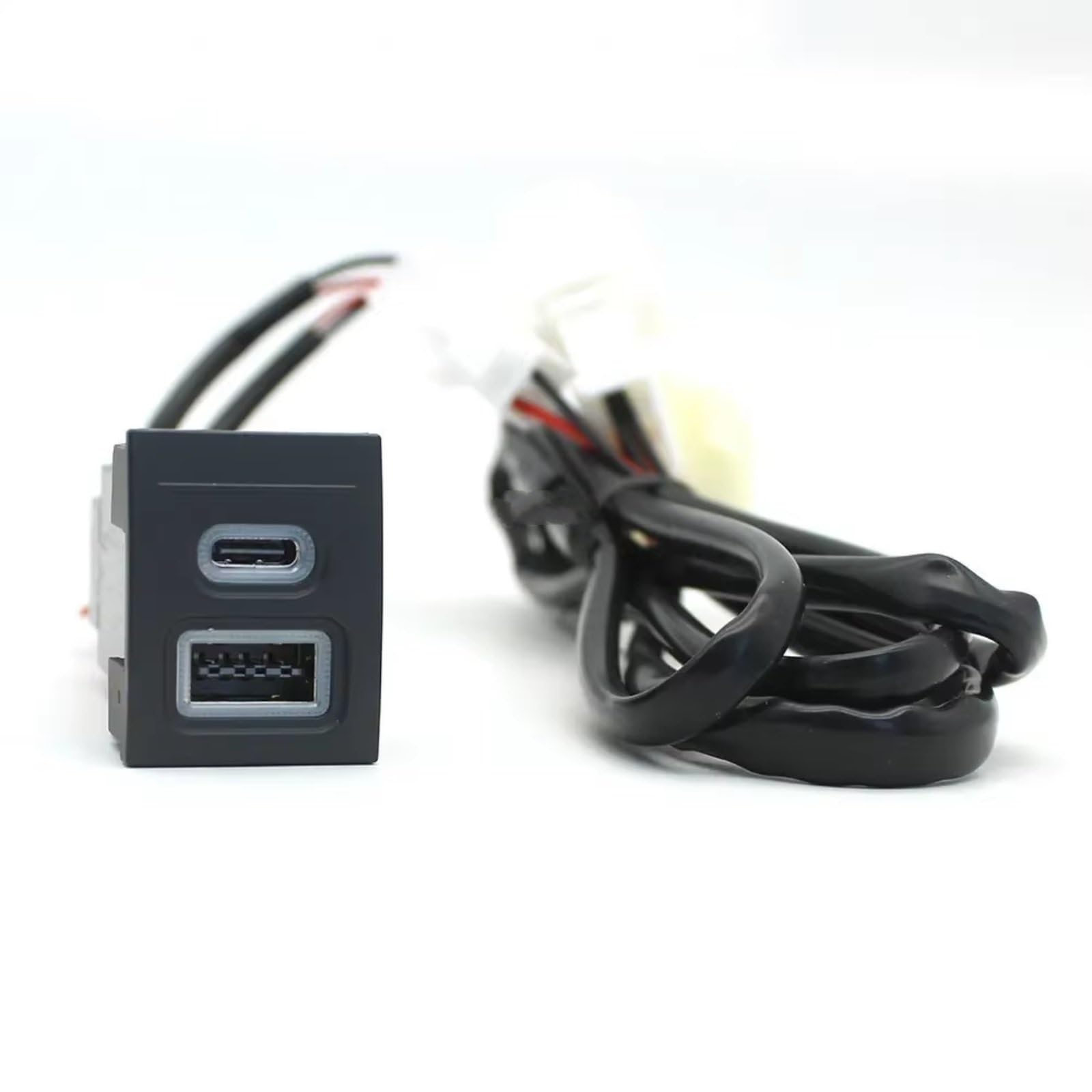 Conector USB AUX para Consola de Coche, para Compatible con VW, para Polo 2004-2011, para conexión rápida, para QC30 y Adaptador de Interfaz Tipo C