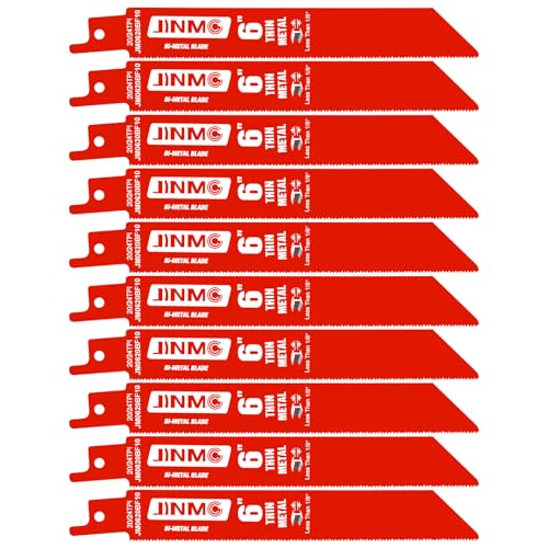 10 Pack 6 Inch 20/24TPI Reciprocating Saw Blades for Diablo Sawzall Blades