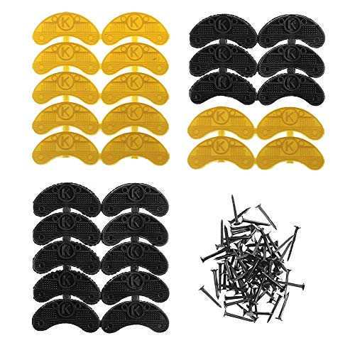 Heel Plates 30 PCS Rubber Shoes Heel Taps Tips Repair Pad Replacement Medium Size with 100 PCS Nails