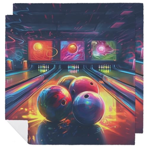Servilletas de Tela Reutilizables Estampado Bowling Balls miniatura 1