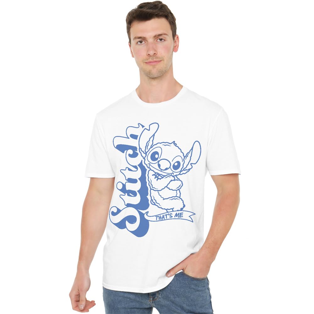 Disney Unisex White Lilo And Stitch Thats Me T-Shirt, 4XL
