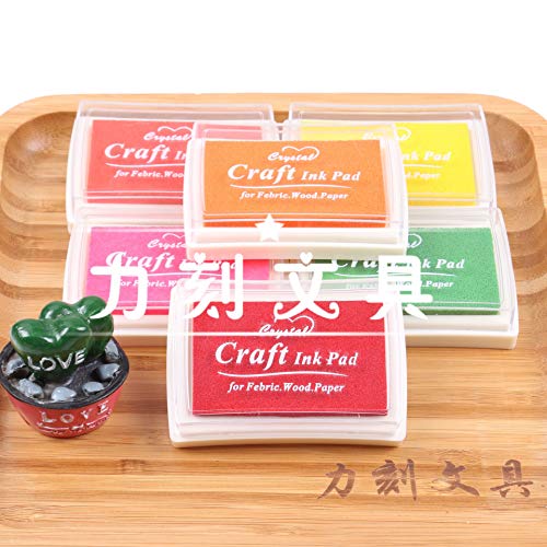 Zwbfu Almofada de tinta artesanal DIY Stamp Inkpad para crianças adultas para carimbos de borracha d