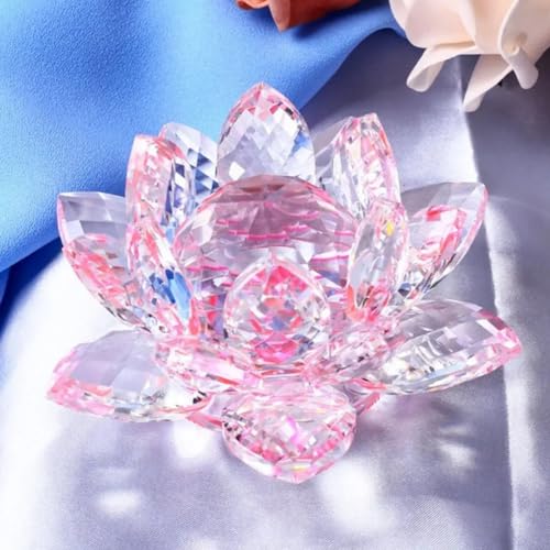 Niejgay Kristall-Lotusblumen-Figur, Glas, Bastelkollektion, Briefbeschwerer, Tischdekoration, Souvenir, Geschenk