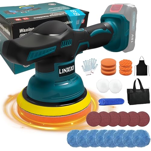 L1NXIXI Poliermaschine Auto für Makita 18V-Akku, 6 Zoll Orbital...