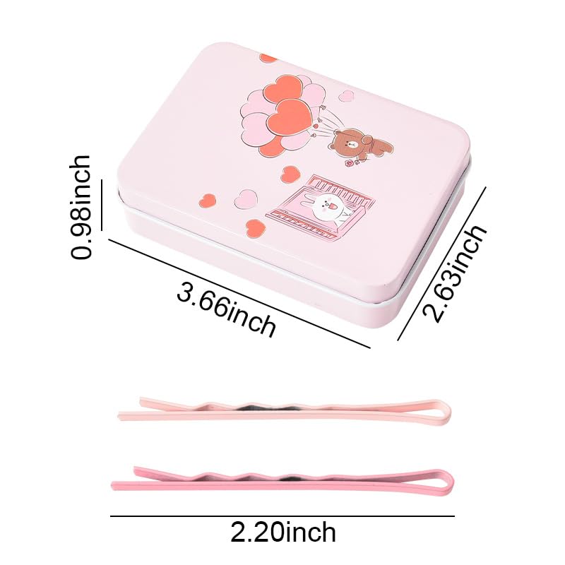 Miniatura 7 de 50 horquillas Bobby para mujer, cabello grueso y fino con pasador de dibujos animados, caja de almacenamiento, horquillas para el cabello para