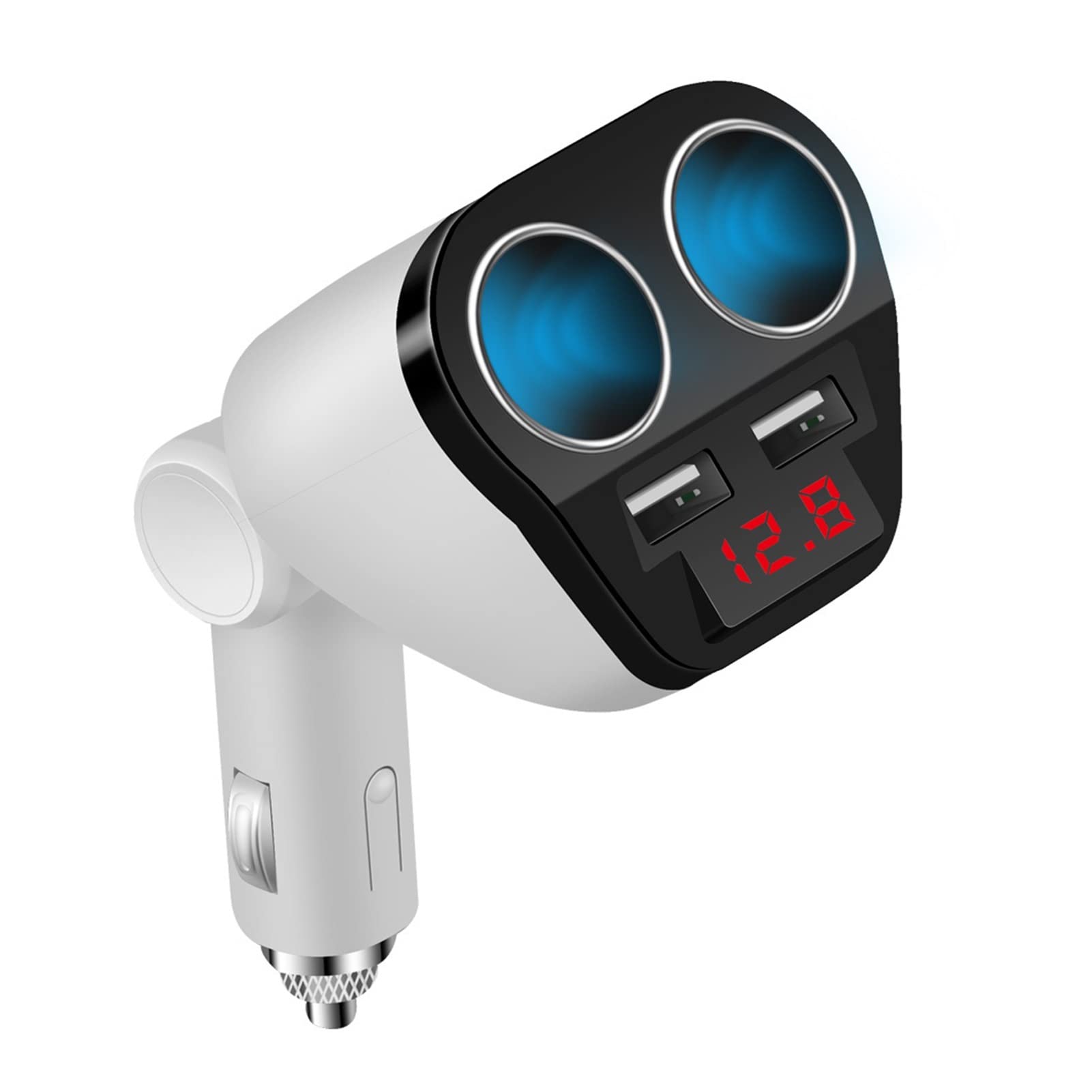 SPAKAMTZTK 5V 1A/2.4A Dual USB Car Cigarette Lighter Splitter Socket Adapter 120W LED Voltage Monitor Auto Car USB Plug Converter lighter