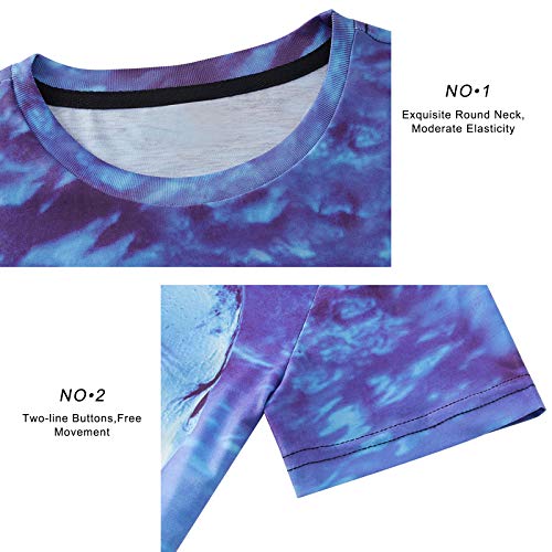 Raisevern Kids Tee Shirt 3D Shark Short Sleeve Novelty Graphic-Print Shirts Summer Crewneck Youth Tees Shirt Tops For Girls Boys Outfits 6-8 Years Old #TOP2