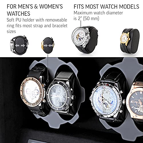 4-Watch-Winder-with-5-Watch-Storage-Space-LCD-Display-Touch-Control-and-Interior-Backlight-Ebony-Black-Velvet