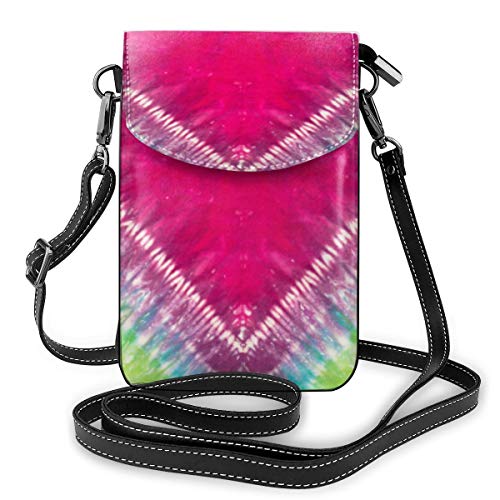 Preisvergleich Produktbild Rucksack Mädchen Herzform Krawatten- Farbmuster Abstrakter Hintergrund einstellbar Sehr praktisch, schön und elegant, glänzende Augen Klein Handy-Geldbörse 4,9 x 7,6 Zoll