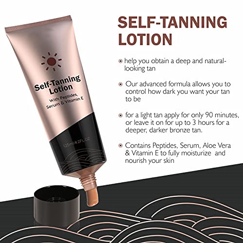 125ml Crema Bronceadora Corporal Ingredientes Naturales Loción Autobronceadora Sin Estimulación Crema Autobronceadora… - Imagen 3