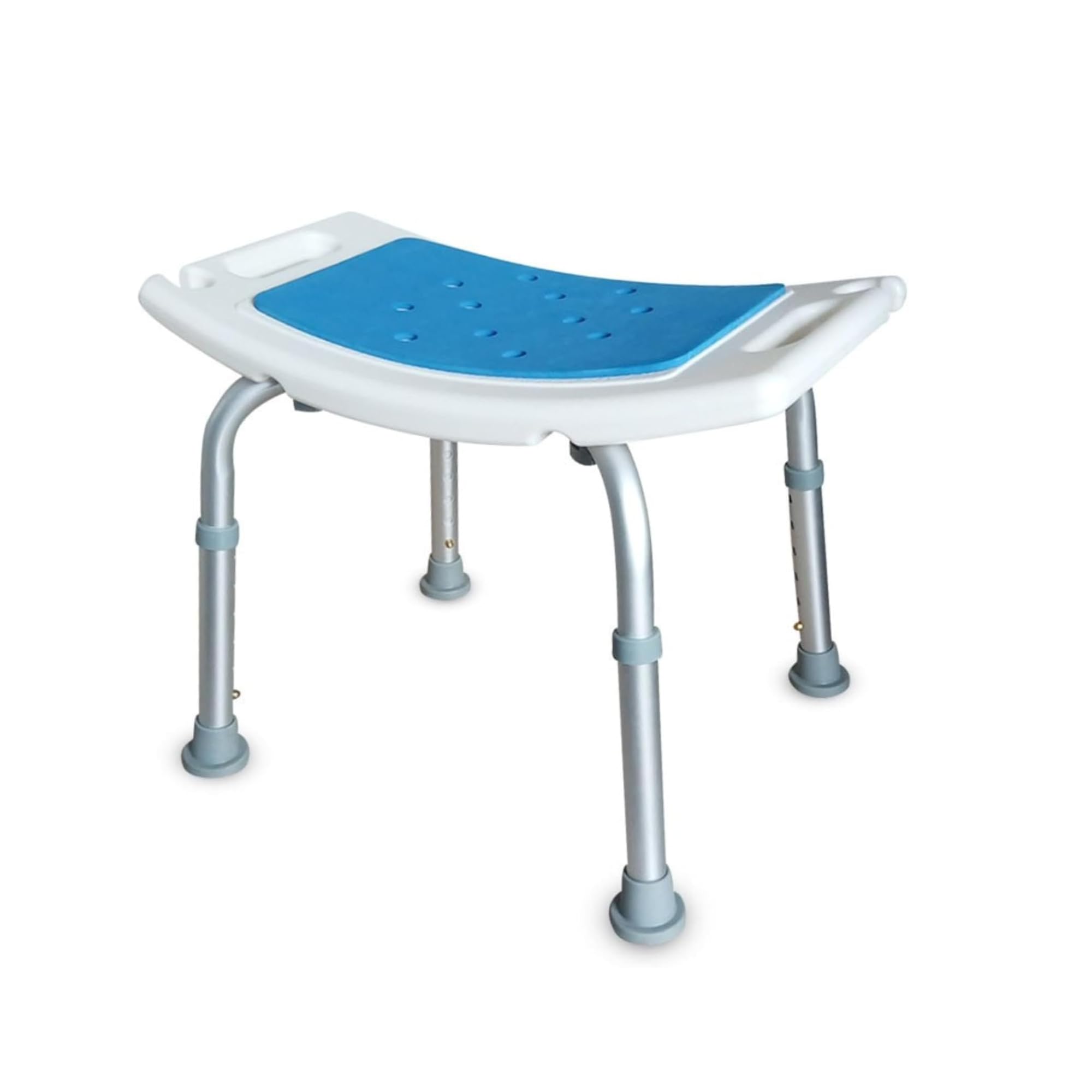 Taburete de Baño en U para Mayores y Embarazadas - Asiento Antideslizante Regulable 7 Alturas Banqueta Estable y Ligera Fácil Montaje Soporta 135 kg Ortopédico y Seguro