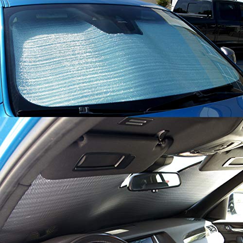 Image of RSS-040 Custom Fit Roll Up Car Windshield Sun Shade Protector, Sunshade Visor Silver 1-pc Set Compatible with 2016-2020 Buick Envision