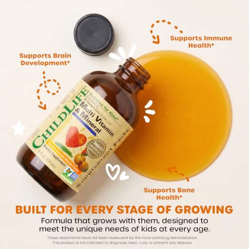 Image of CHILDLIFE ESSENTIALS Multi Vitamin and Mineral for Infants, Babys, Kids, Toddlers, Children, and Teens, 8-Ounce