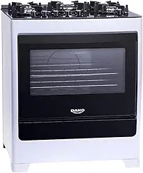 Fogão 5 bocas Dako Supreme Glass Branco com mesa de vidro e Acendimento automático - Bivolt