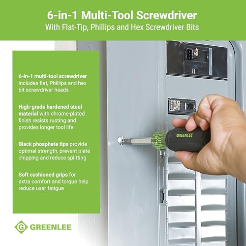 Greenlee 0153-42C 6-in-1 Multi-Tool Screwdriver