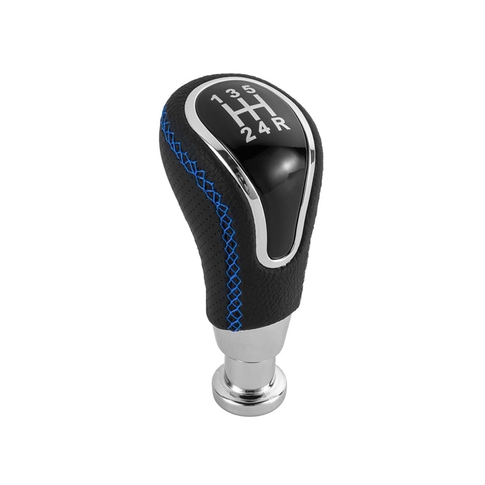 Pomello del Cambio Manuale A 5 velocità per Auto, Leva del Cambio per Lada Vesta Granta VAZ Kalina Niva Samara Largus, Pomello del Cambio Cromato + Blu