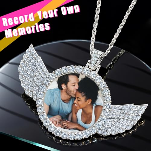 Custom Circle Chain with Picture, Photo Necklace for Men Women, Personalized Picture Pendant, Customized Memorial Gifts for Christmas Birthday Anniversary Family4