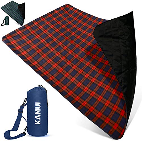 KAMUI Outdoor Waterproof Blanket - Machine Washable Picnic Blanket, Waterproof & Windproof Backing
