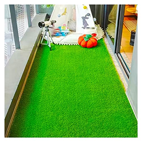 Césped de césped artificial sintético, césped sintético de alta densidad de 1/2 cm de espesor, alfombra de césped artificial para balcón, mascota, perro, jardín, boda, césped (color: verde-
