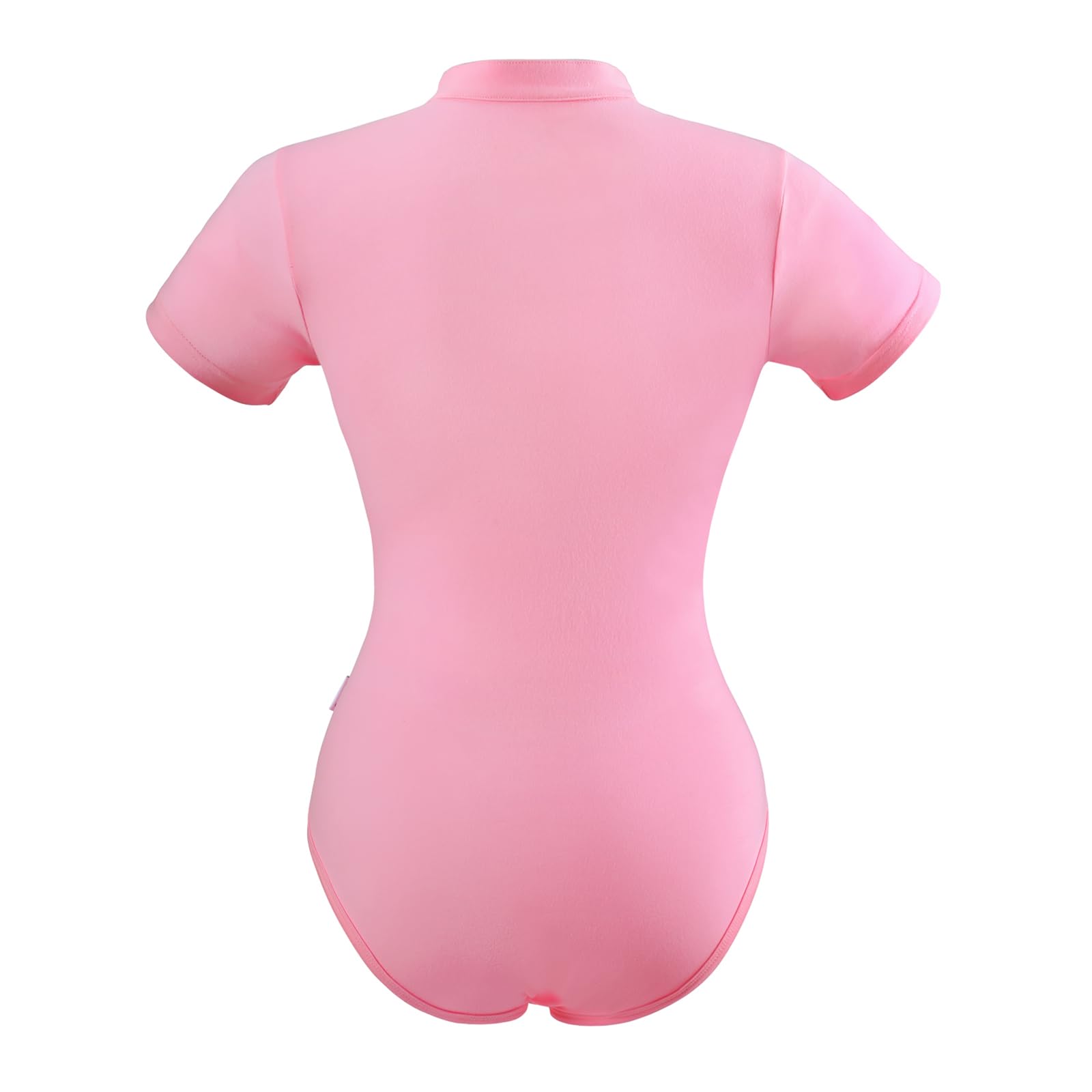 Littleforbig Cotton Romper Onesie Pajamas Bodysuit - Collared Onesie: New Pink XX-Large