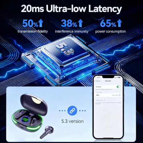 Image of Wireless Earbuds 5.3 in-Ear Headphones 48H playtime earbuds Hi-Fi Stereo