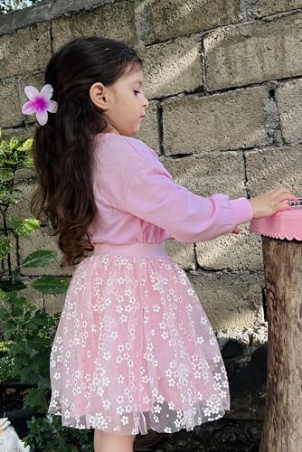 Image of Arshiner Toddler Girl Clothes Long Sleeve Pullover Sweatshirt and Tutu Skirt 2 Piece Outfits Kids Clothing Set Party Dress