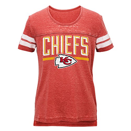 OUTERSTUFF NFL Junior Girls Big Stack Burnout Short Sleeve Tee