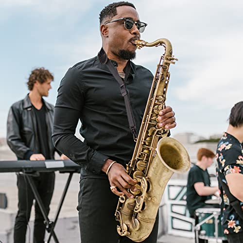 Saxophone Neck Strap, Soft Adjustable Sax Leather Neck Padded For Alto, Tenor, Soprano Saxophone Or Clarinet, Tuba, Bassoon #TOP7