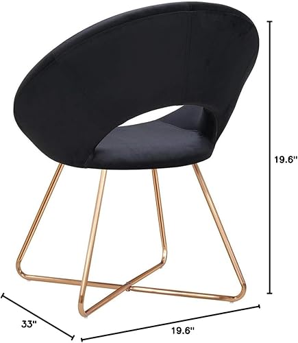 Miniatura 3 de Duhome. - Sillas con diseño moderno de mediados de siglo, para el comedor y la sala de estar, con patas de metal negras industriales, 1 unidad.