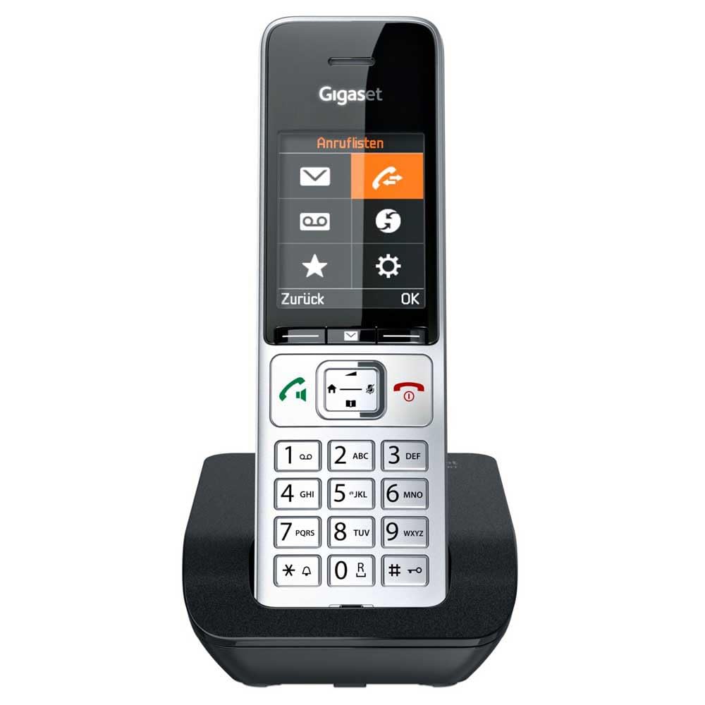 Gigaset Comfort 500 – analoges Festnetztelefon (Silber/Schwarz)