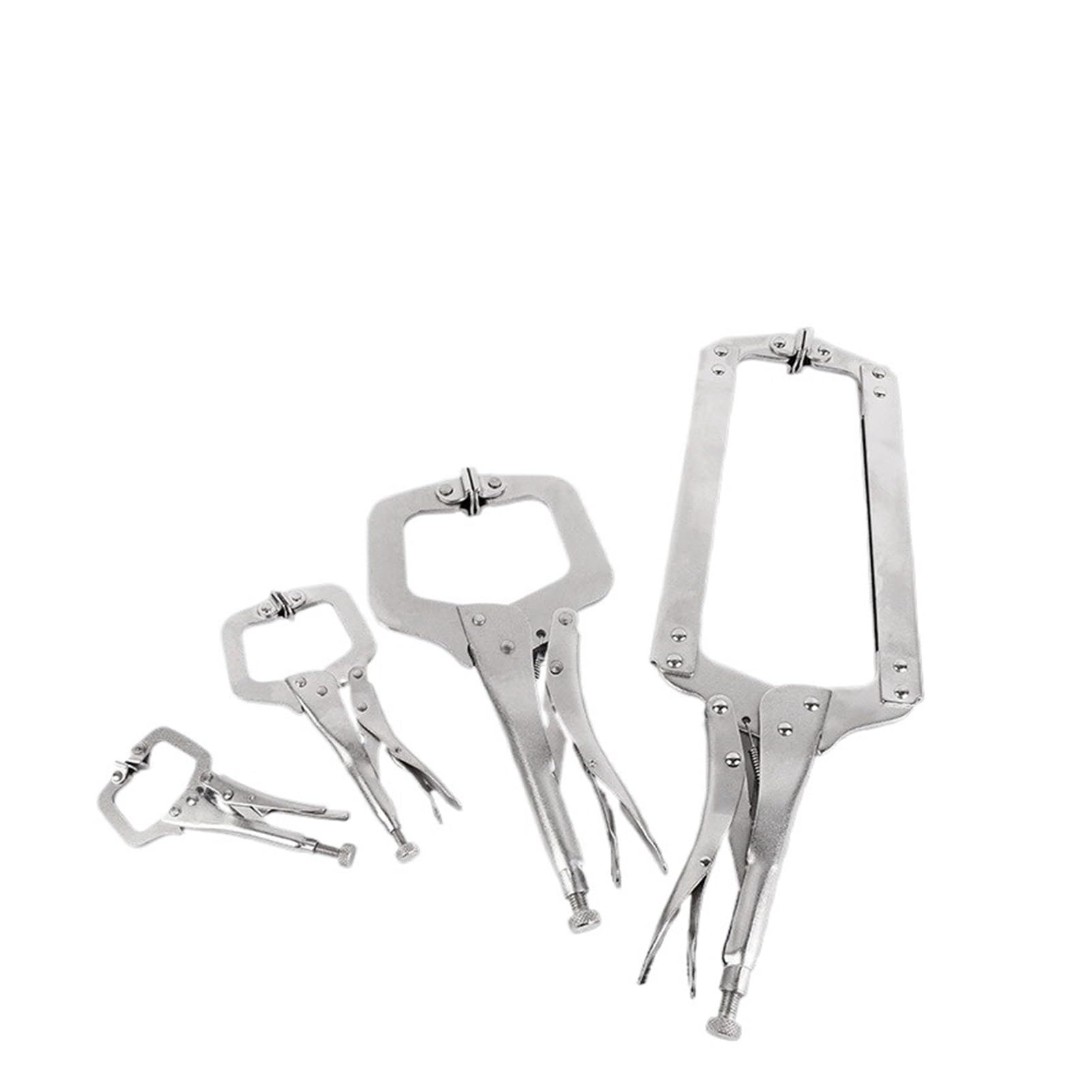 Alicates de bloqueo en forma de C 1 alicate de bloqueo de abrazadera en C de 23 cm, mordaza de acero for soldar, localizador de espiga, mordaza de tornillo ajustable, herramientas manuales(11in)