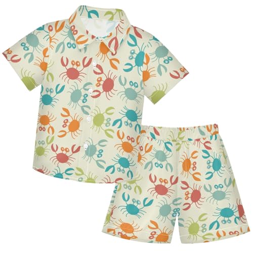 Image of visesunny Boy Floral Short Sleeve Button Down Shirt & Casual Shorts Set Summer Outfits 3-10 Years Clothes