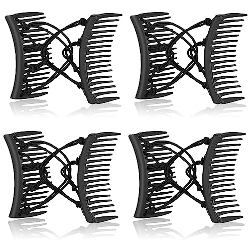 4 Peines Elásticos Dobles Ajustables para Cabello Rizado miniatura 1